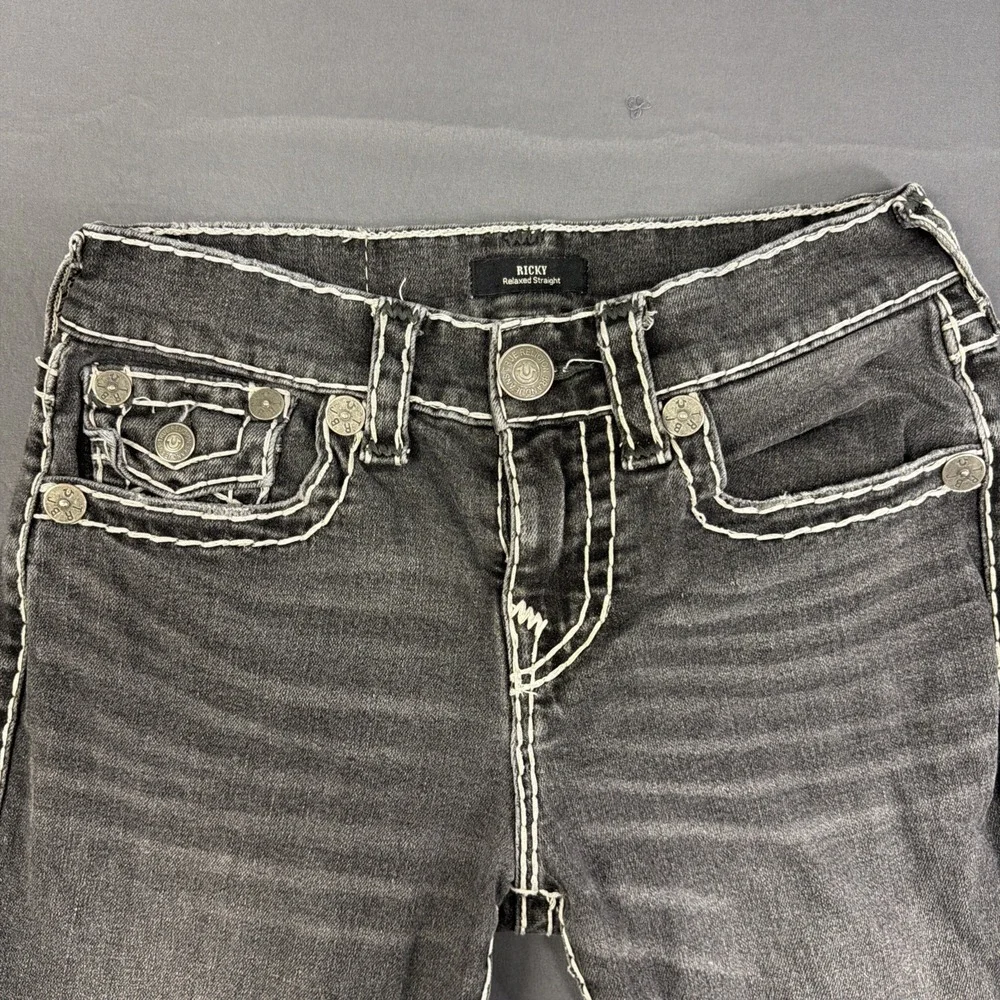 True‎ Religion Ricky Jeans Size 28 Black Relaxed Straight